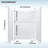 Solid Surface Shower Wall Panel Surround, High Gloss White Finish, Cuttable, Two Installation Methods (Screw Mounting or Glue-Up Design)-102218627