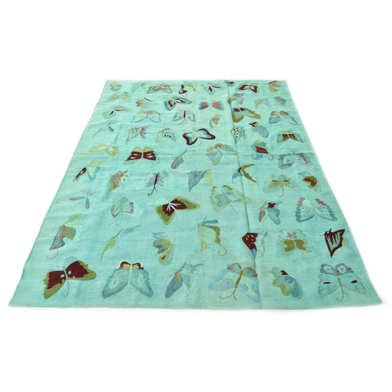 Tapis turquoise 5x8 Perry