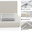 Structure de lit plateforme en chenille avec mousse de nuage, rembourrage en mousse de 5 pouces, sans sommier, facile à assembler-123276767-126016548