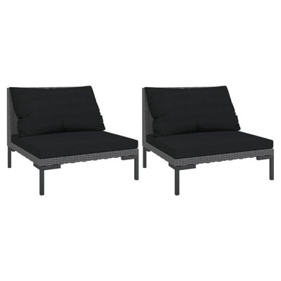 Vidaxl Garden Sofa Dark Gray