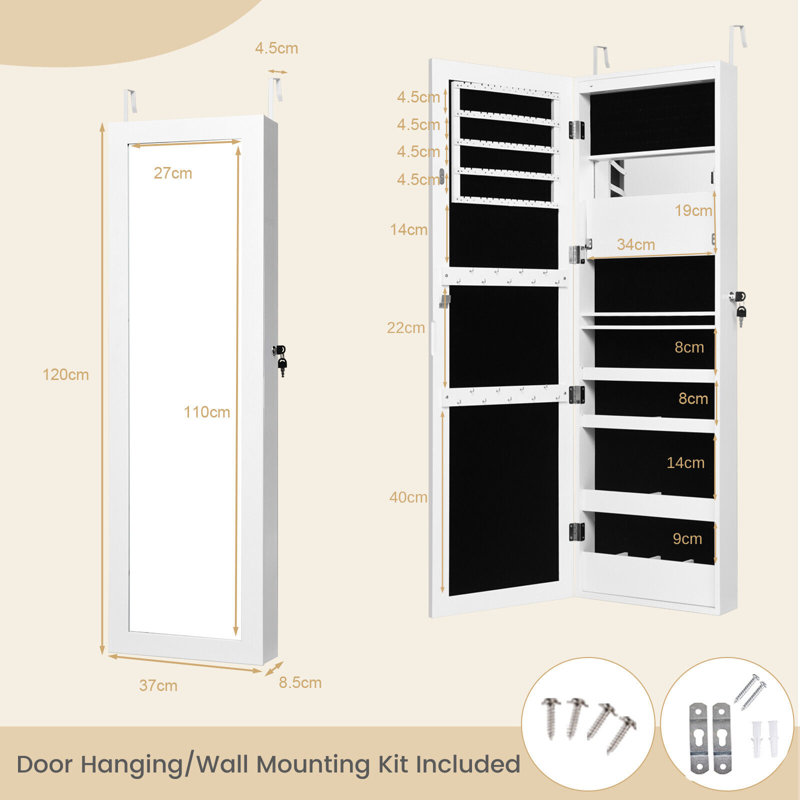 Jewelry Armoire, White