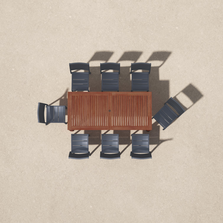 Anautica 96'' Rectangular 8 - Person Outdoor Dining Set