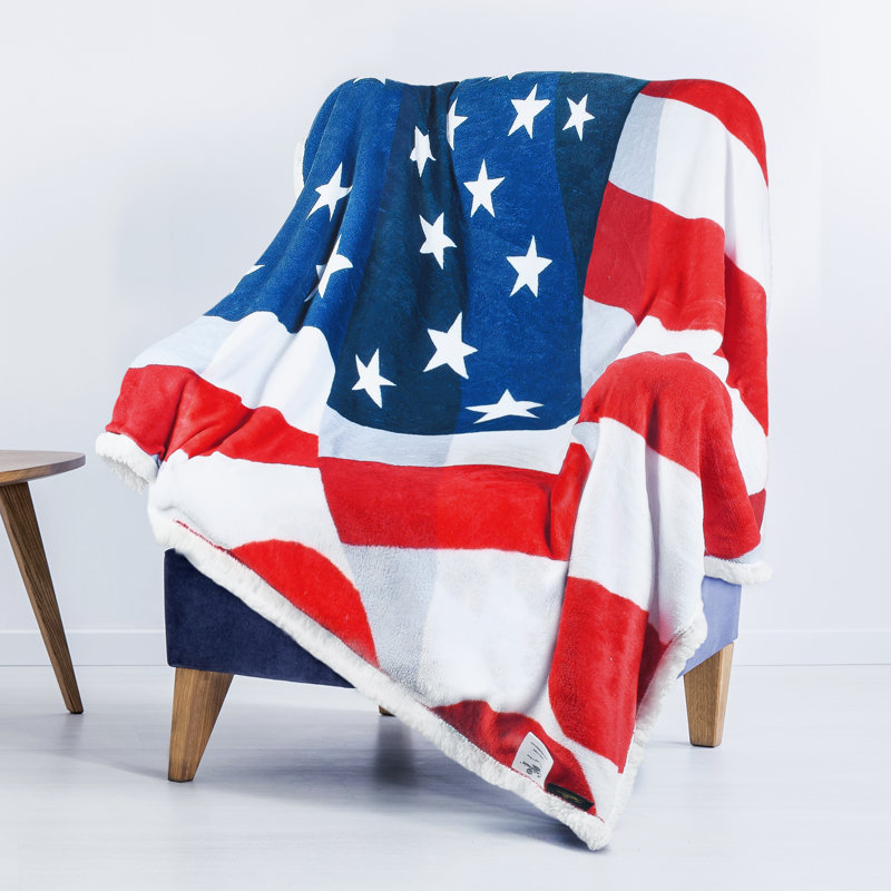 Jeté de drapeau américain du 4 juillet de 50 po x 60 po Tirrinia, cadeaux de la fête de l'Indépendance