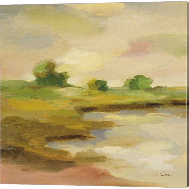 Chartreuse Fields par Silvia Vassileva, art sur toile (ensemble de 2)