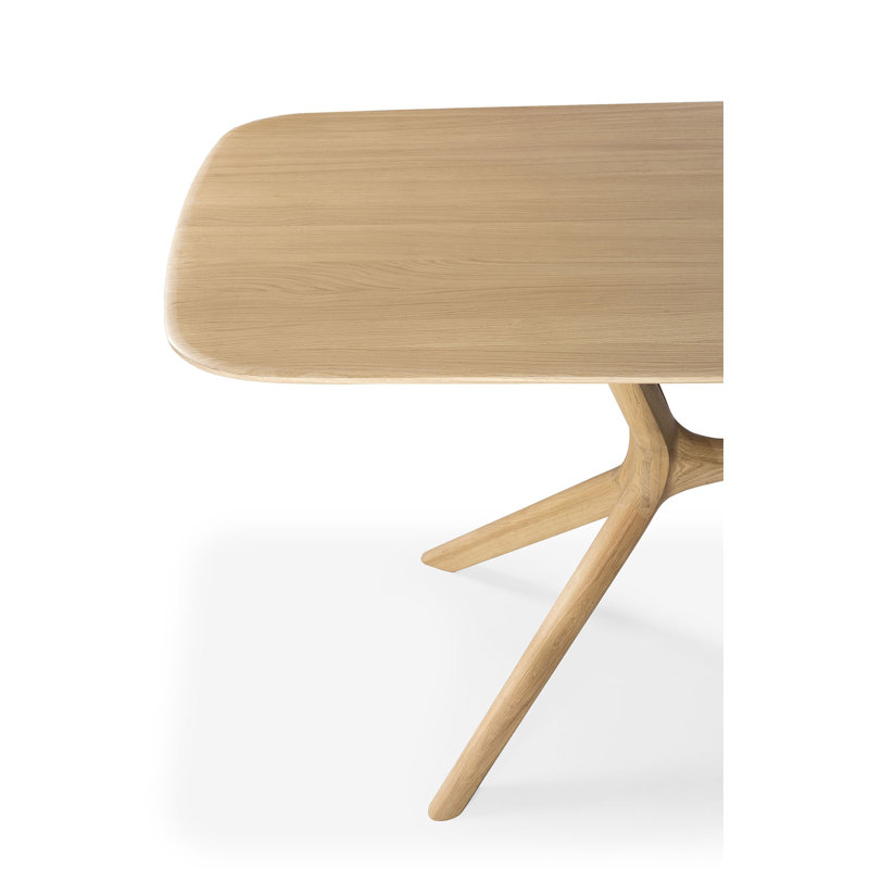 X Solid Oak Dining Table, 30" H x 88.1" L x 39.4" W