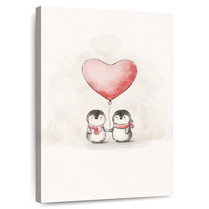 Pingouin amoureux II, H 39 po x l 26 po