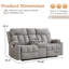 Causeuse inclinable manuelle avec console de rangement centrale et porte-gobelets-494405917