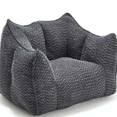 Comfortable Living Room Chair - Chenille Fabric, High Resilient Foam, Black, For Cozy Times Relaxing Gaming Chenille, 61.8 Lb Package Weight, Intense