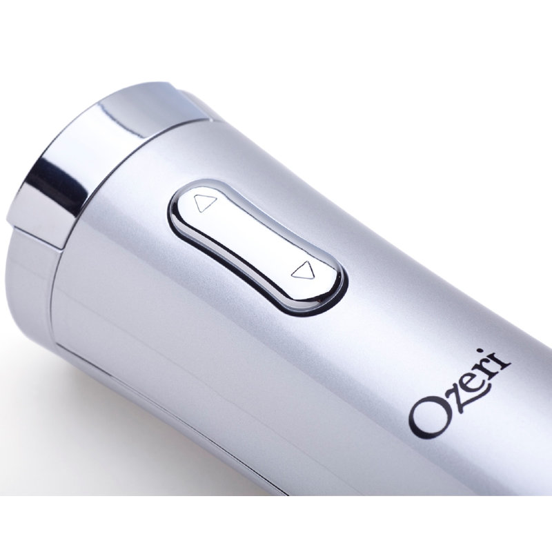 Ouvre-bouteille électrique avec coupe-capsule, bouchon verseur aérateur et bouchon de bouteille Nouveaux II, Argent