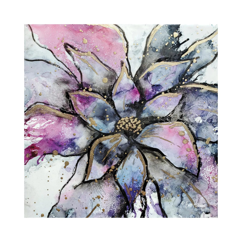 Blooming 3 by Britt Hallowell - Painting on Canvas, 30.48 cm H x 30.48 cm W, Wrapped Canvas