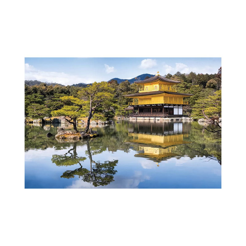 Kinkaku-Ji 1 Piece Wrapped Canvas Wall Art, 66.04cm H x 101.6cm W
