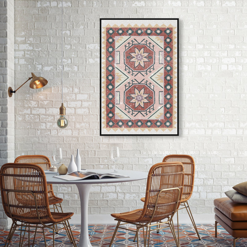 Daylight Damask Print by Oliver Gal, 46"H x 31"W, Black Floater Frame
