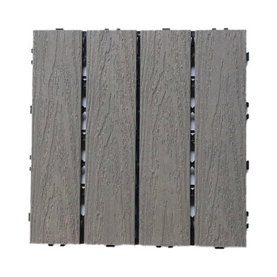 Outdoor 11.8" X 11.8" CO-EXTRUDER HOLLOW Composite Interlocking Deck Tile (Set Of 11)