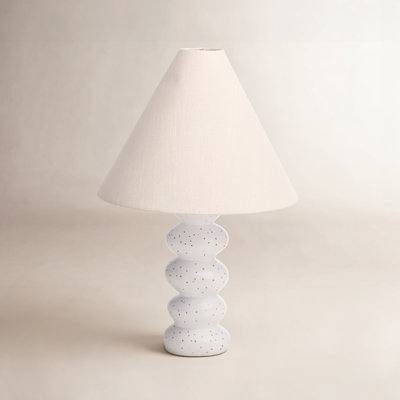 White Resin Table Lamp