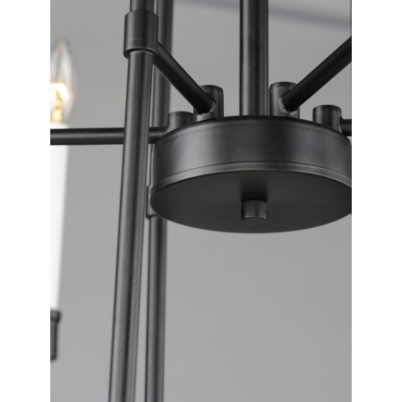 Anelys 9 - Light Steel Dimmable Chandelier