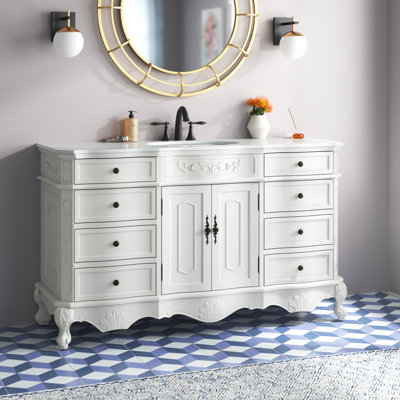 Lunette Single Bathroom Vanity with Top