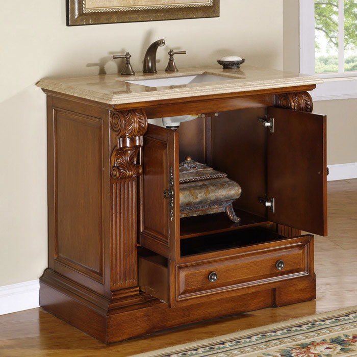 Ensemble de meuble-lavabo de salle de bain simple 39 po Haxby