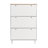 Narrow Design Shoe Cabinet With 3 Flip Drawers, Wood Grain Pattern Top Entryway Organizer With 3 Hooks, Free Standing Shoe Rack With Adjustable Panel For Hallway-1710272331
