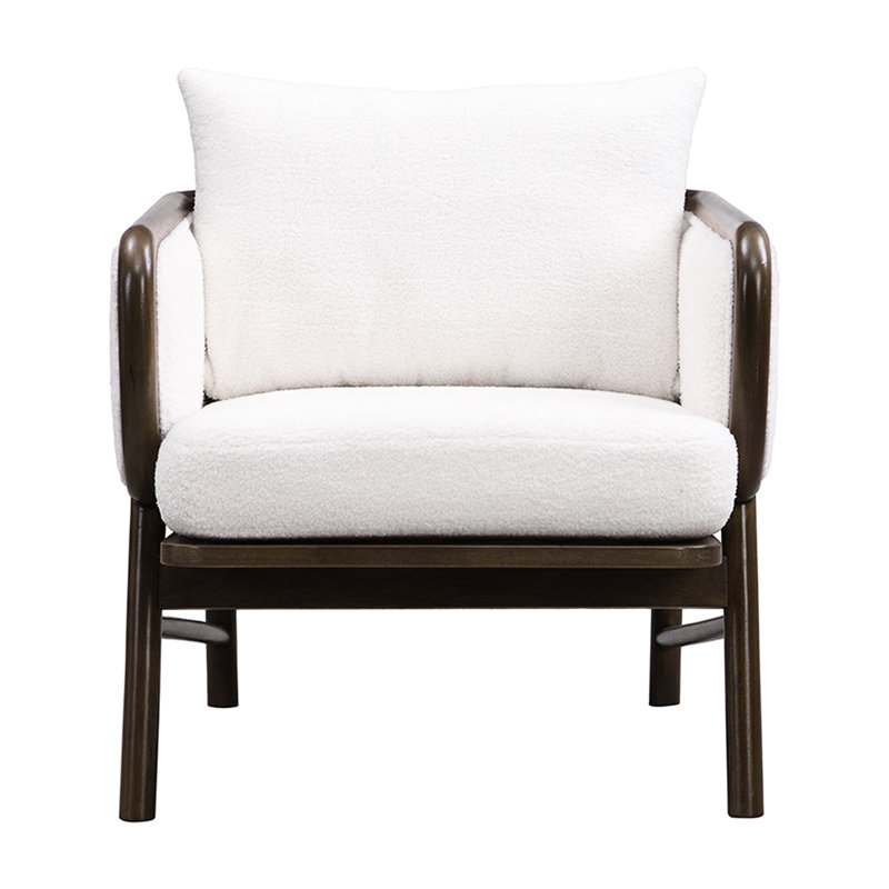 Paire de chaises d'appoint en tissu, chaises de salon à structure en bois massif, relaxantes et modernes pour les fauteuils