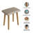 Bove Vanity Table Set with 3 Modes Adjustable Brightness Mirror with Free Stool