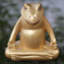 Figurine en bois Peaceful Frog