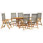 7 - Person Wood Patio Dining Set with-117955367