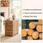 11.81cm W Solid Wood Bedside Table