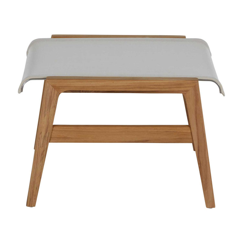 Coast Patio Ottoman, Natural Teak/Canvas Sling