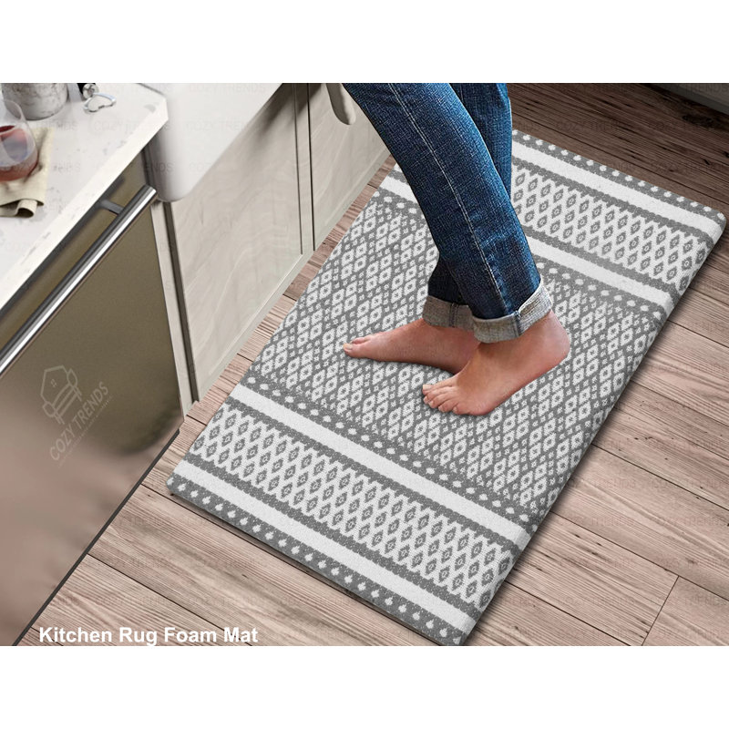 Ostrom Anti-Fatigue Kitchen Mat, Light Gray