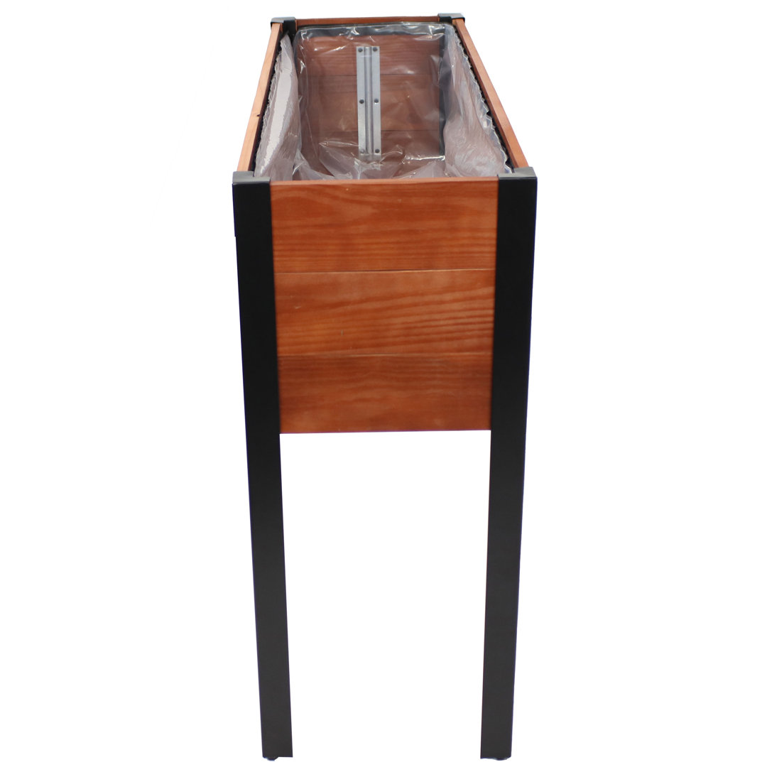 Rinda Acacia Wood Rectangular Raised Garden Bed with Legs - 36.75" x 12.75" x 31" Arlmont & Co. 