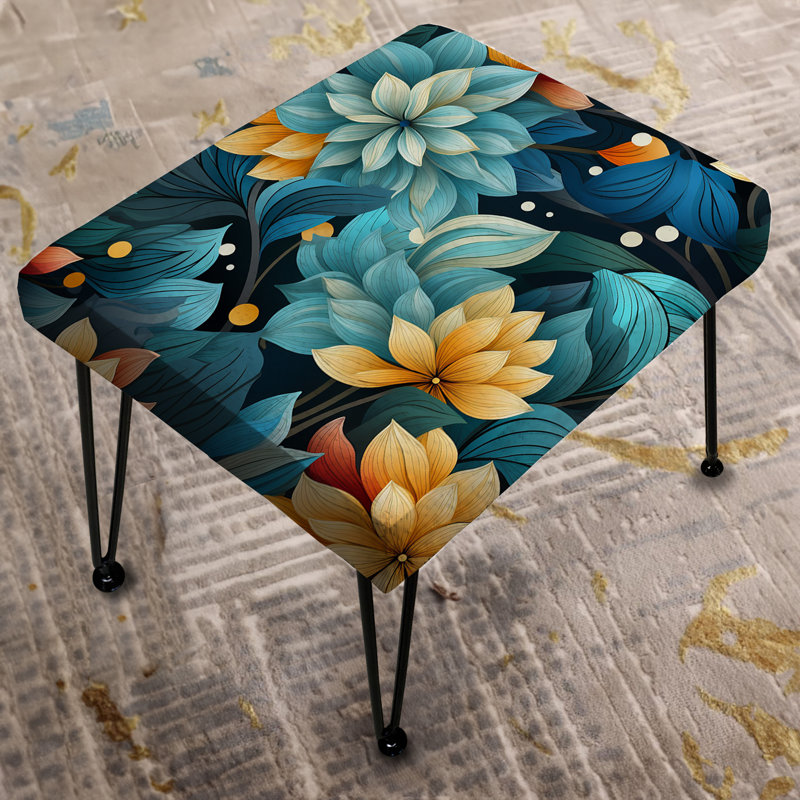 Natures Meditation - Repose-pieds rectangulaire floral