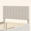 Lit plateforme double tapissier avec lit gigogne simple et 3 tiroirs, tissu en lin-655997157