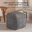Teagan 16" Dark Gray Upholstered Pouf Ottoman-1459441035