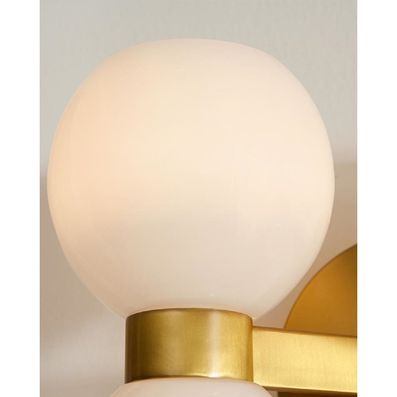 4 - Light Armed Sconce, Burnished Brass