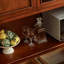 Dark-brown Solid + Manufactured Wood+Glass Sideboard-1834161900