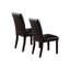 Chaises de salle à manger brun foncé (de 2), bouton, siège en similicuir, capacité de 250 lb, pour 2 pièces de charme, dossier, rembourrage, poids de 250 lb