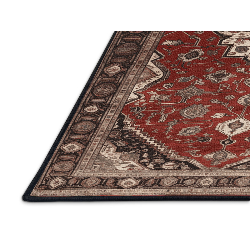 Tapis brun lavable à la machine, Rectangulaire 8 pi x 12 pi