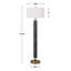 Lampe sur pied traditionnelle 62,75 po Markee