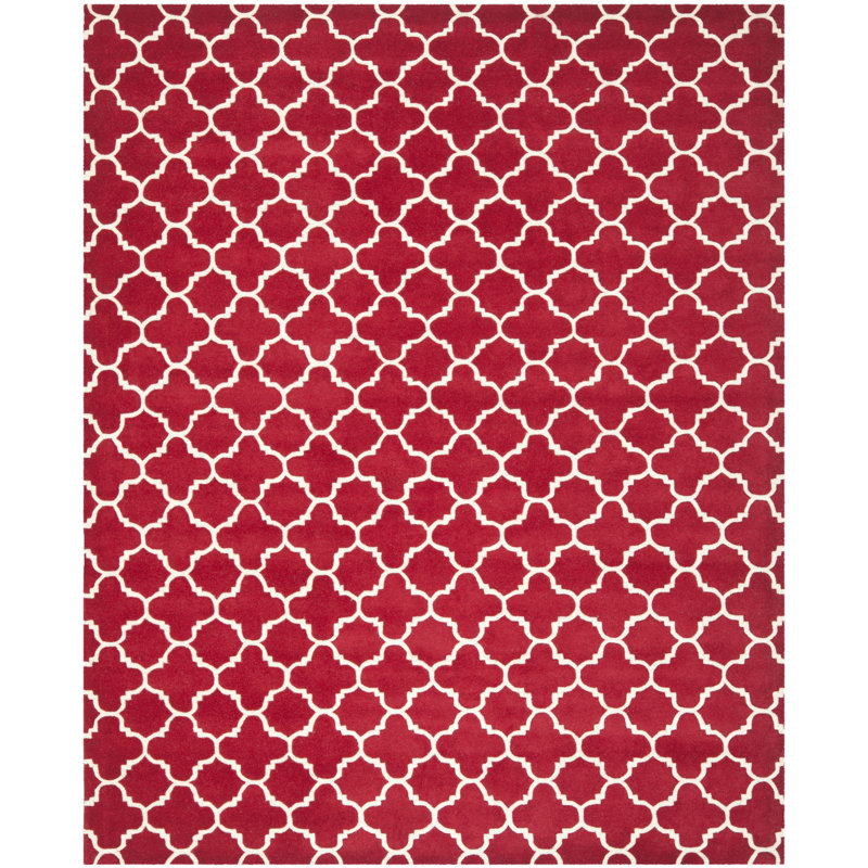Carolene Hand Tufted Wool Geometric Rug, Rectangle 10' x 14'