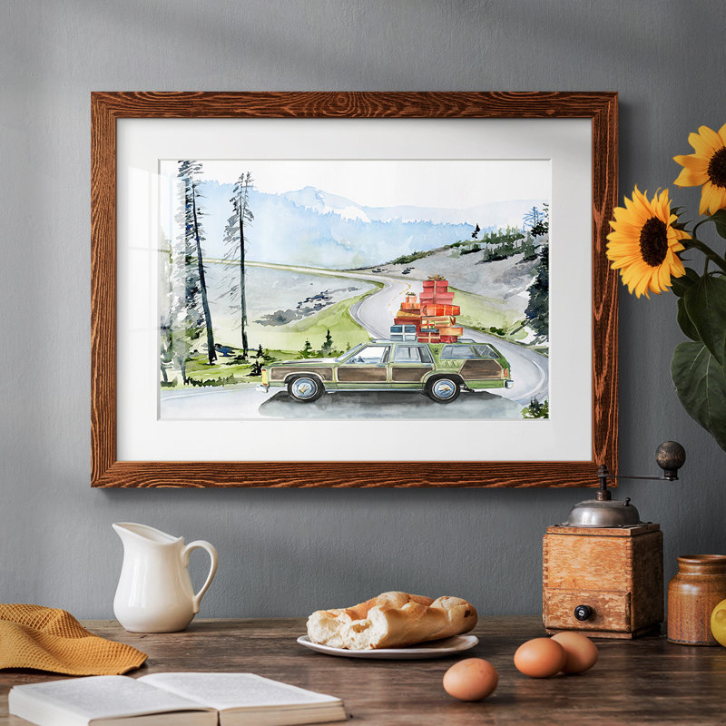 Holiday Holiday II - Reproduction encadrée rustique avec tableau mat, Érable, H 18 po x l 26 po x P 1,5 po