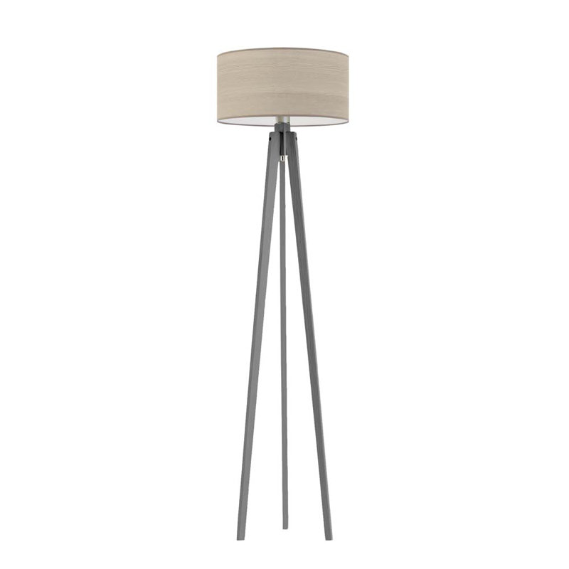 Wilburn 149cm Tripod Floor Lamp, Grey, Beige