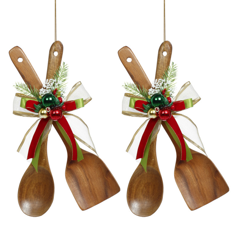 Ensemble de 2 cuillères avec décorations Turner - 13 pouces