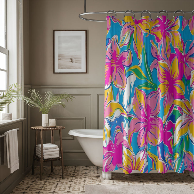 Rideau de douche standard 1 pièce, H 74 po x l 71 po
