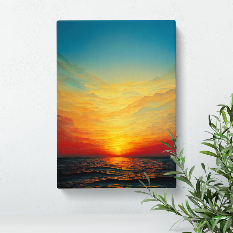 Royal Ocean Sunset - Wrapped Canvas, 50cm H x 35cm W x 3cm D