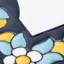 Sevillano 2.13" x 4.38" Ceramic Floral Address Decorative Wall Tile in White/Blue
