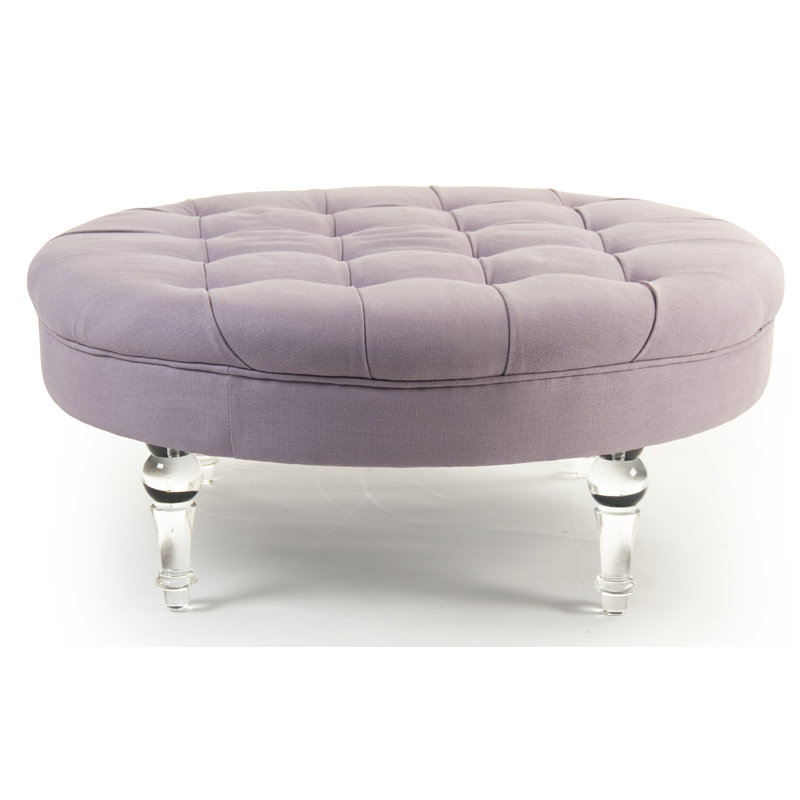 Adalene Round Ottoman, Lilac