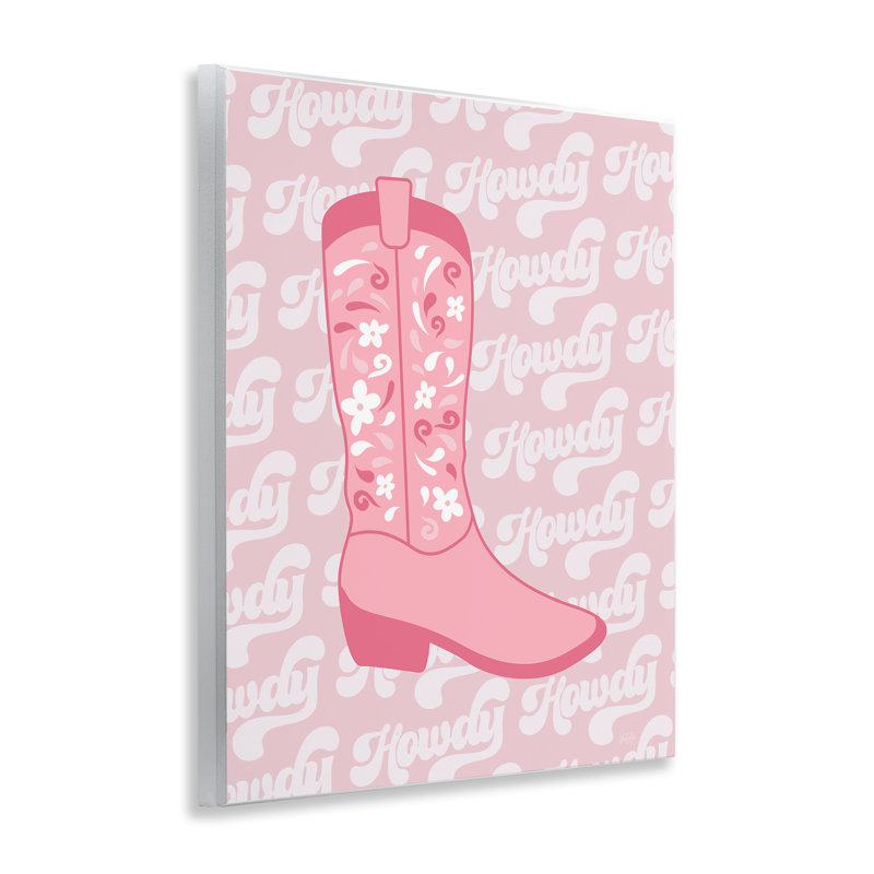 "Pastel Cowgirl Boot Howdy", art mural par Natalie Carpentieri