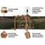 Dunster House Wooden Pergola Garden Plant Frame Furniture Kit Leviathan 2.5m x 2.5m