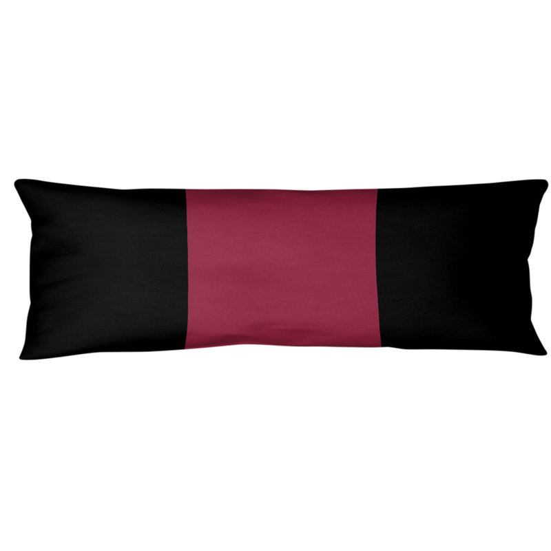 Oreiller de corps en polyester / polyester Arizona Football Stripes, Noir et rouge, Football Arizona