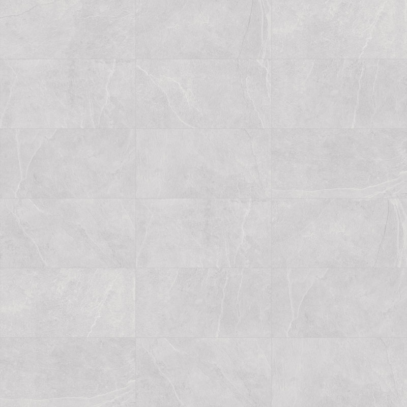 Spanish Nordvik 12"x 24" Slate Look Matte Porcelain Floor and Wall Tile (5 PCS, 10.76 Sq. Ft./Case), White